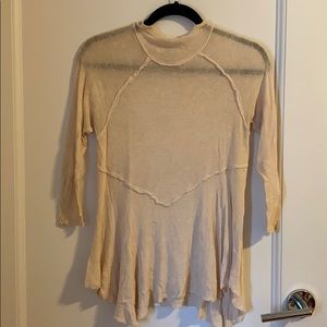 Free People, 3/4 sleeve, high neck top